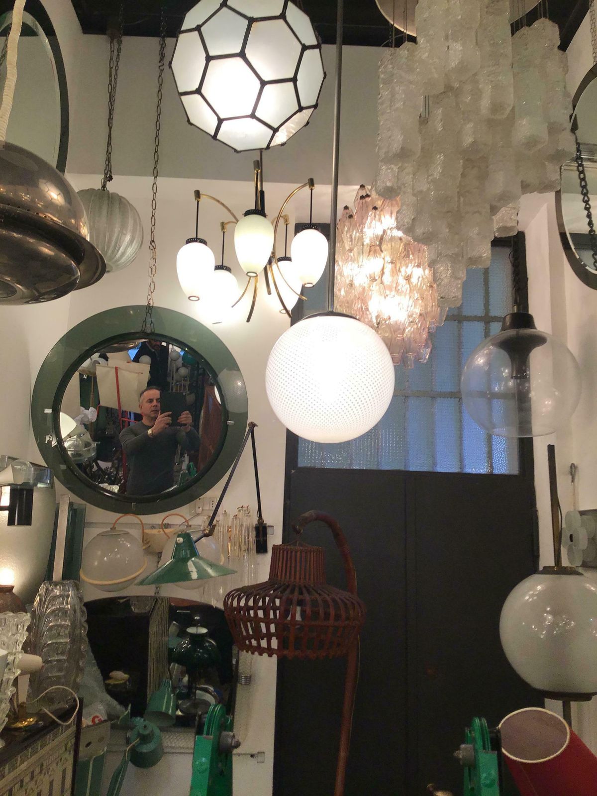 photo furniture Venini Chandelier “Filigrana“ Murano Glass Crome Italia, 1930