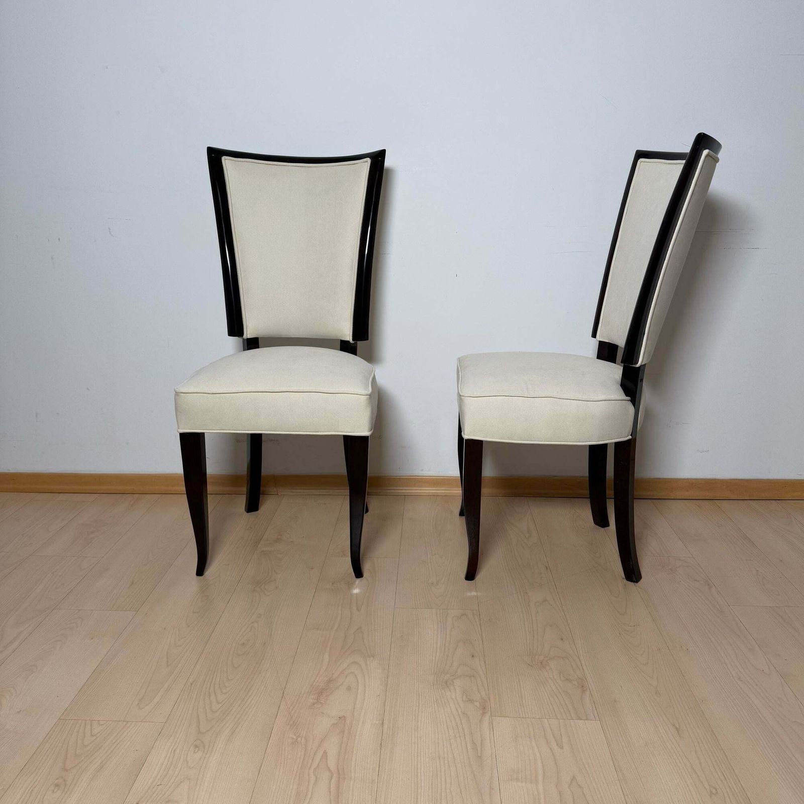 photo vinterior Art Deco Dining Table With 10 Chairs, Macassar Ebony, Brass, Paris Circa 1930
