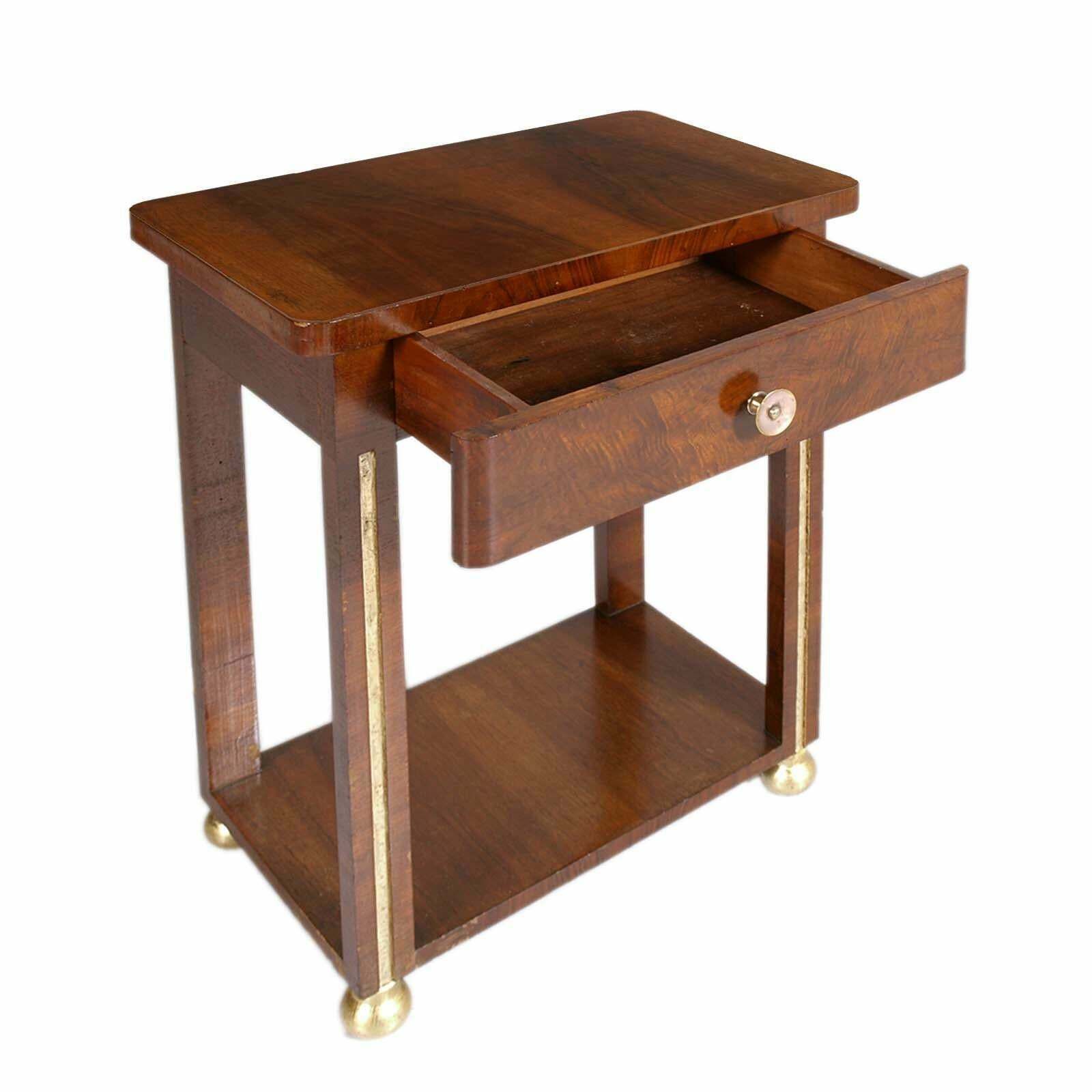 Nightsand Console By Atlier Di Varedo Osvaldo Borsani Attributable, Walnut Burl photo furniture