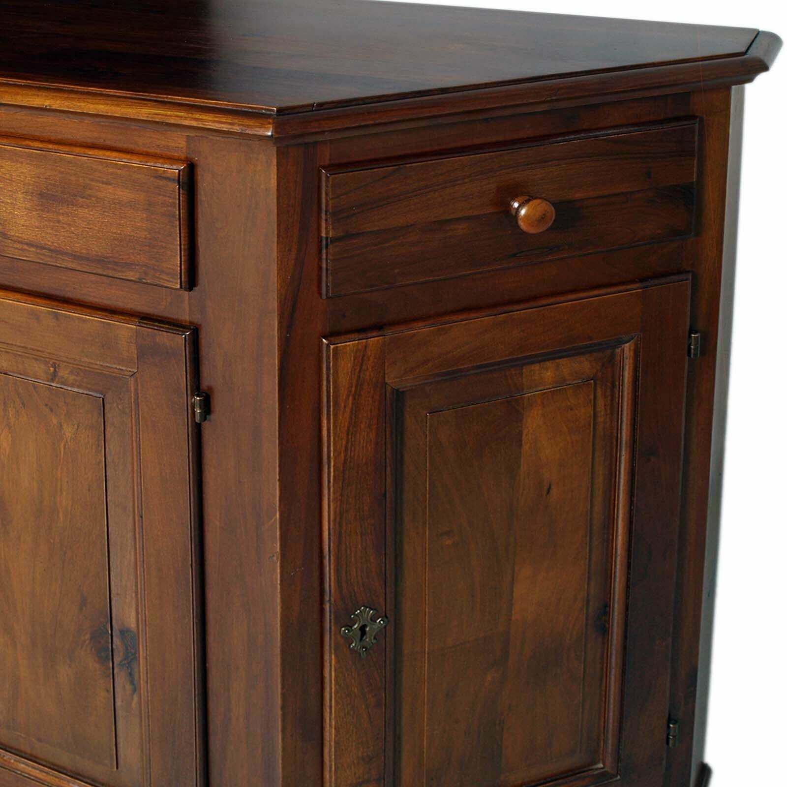 Neoclassical Tuscany Sideboard Italian Walnut 3 Drawers And 4 Doors, Early 1900 photo for sale