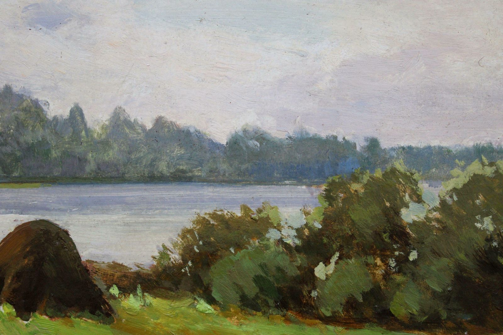 Alfejs Bromults The Lake Anna, 1990. Oil On Cardboard, 40 X 50 Cm1990 photo vinterior