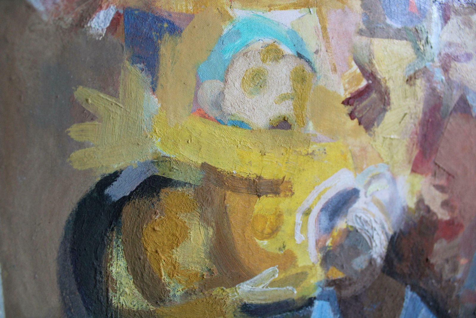 Victor Karnauh In The Din Of Racing. Oil On Canvas. 45 X 60 Cm photo vinterior
