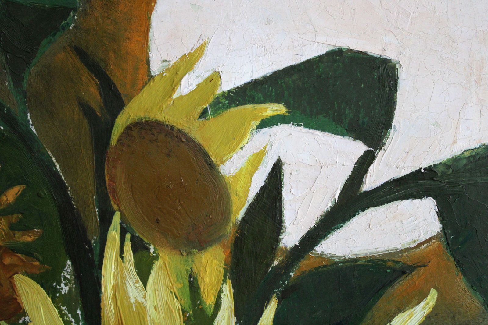 Laimdots Murniekssunflowers. Cardboard, Oil, 87x77 Cm photo buy