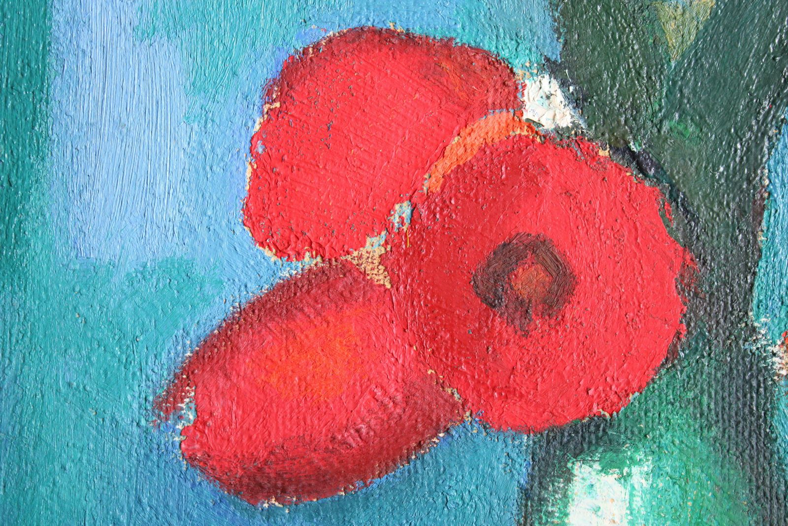 Aleksandr Rodin (1922 2001)tulips In A Vase. Oil On Cardboard, 45 X 30 Cm photo furniture