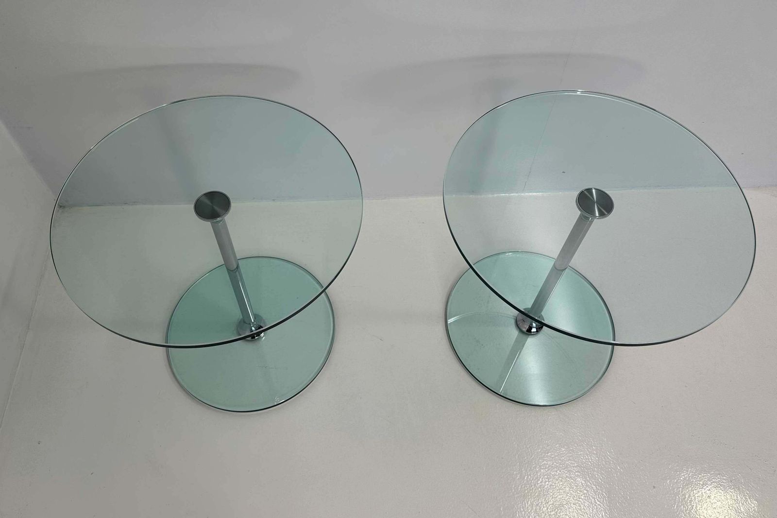 Italian Mid Century Chromed Metal And Glass Coffee Table, 1970s photo for sale