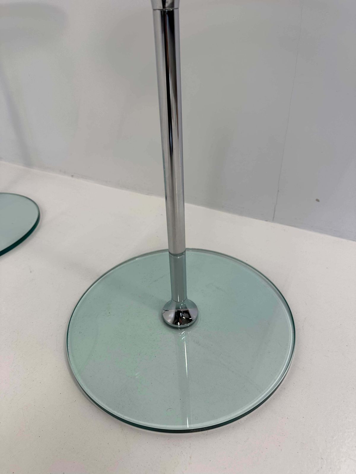Italian Mid Century Chromed Metal And Glass Coffee Table, 1970s photo vinterior