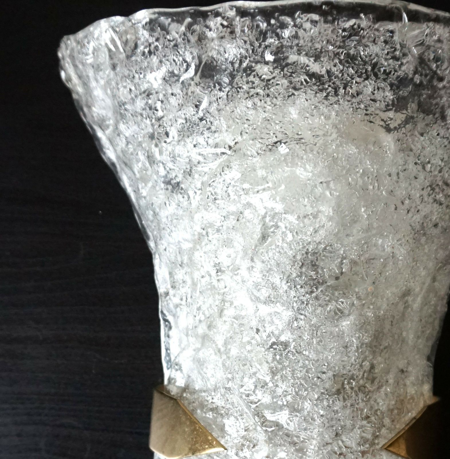 Hillebrand Murano Ice Glass Wall Lamp By Egon Hillebrand, 1960 photo buy