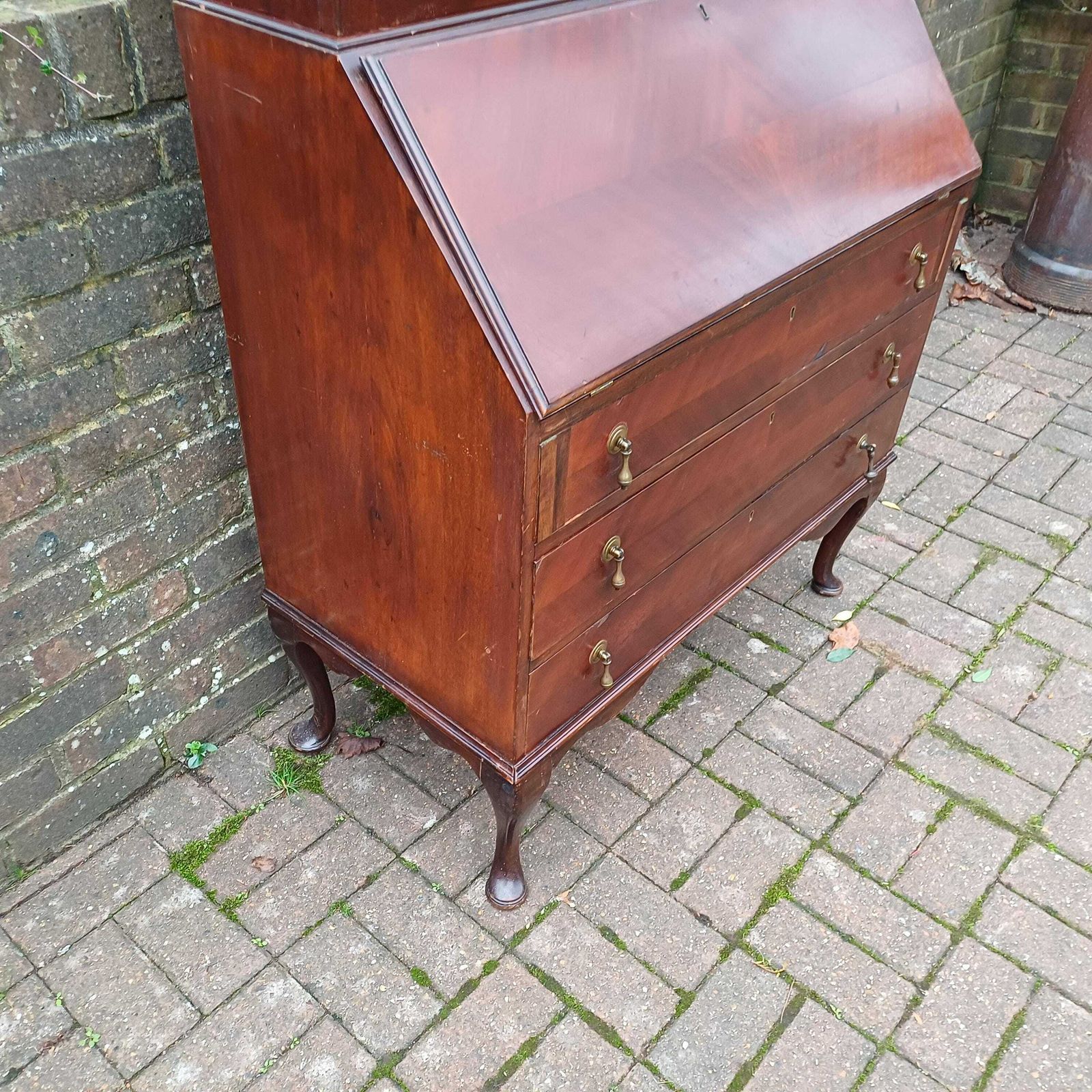 photo furniture Large Early 20th Century Mahogany Bureau Bookcase Chest Of Drawers Desk Glazed Cupboard