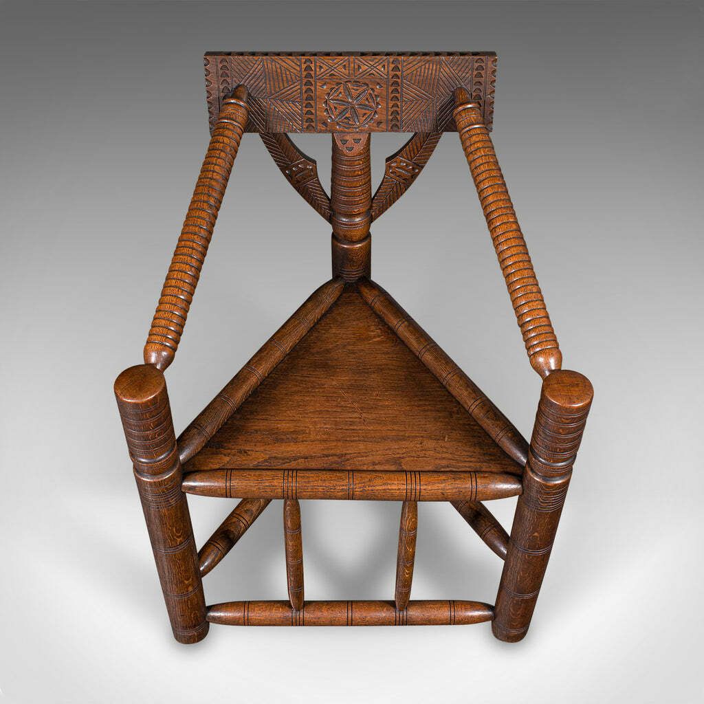 Antique Turner's Chair, English, Beech, Oak, Elbow Seat, Old Saxon, Victorian photo buy
