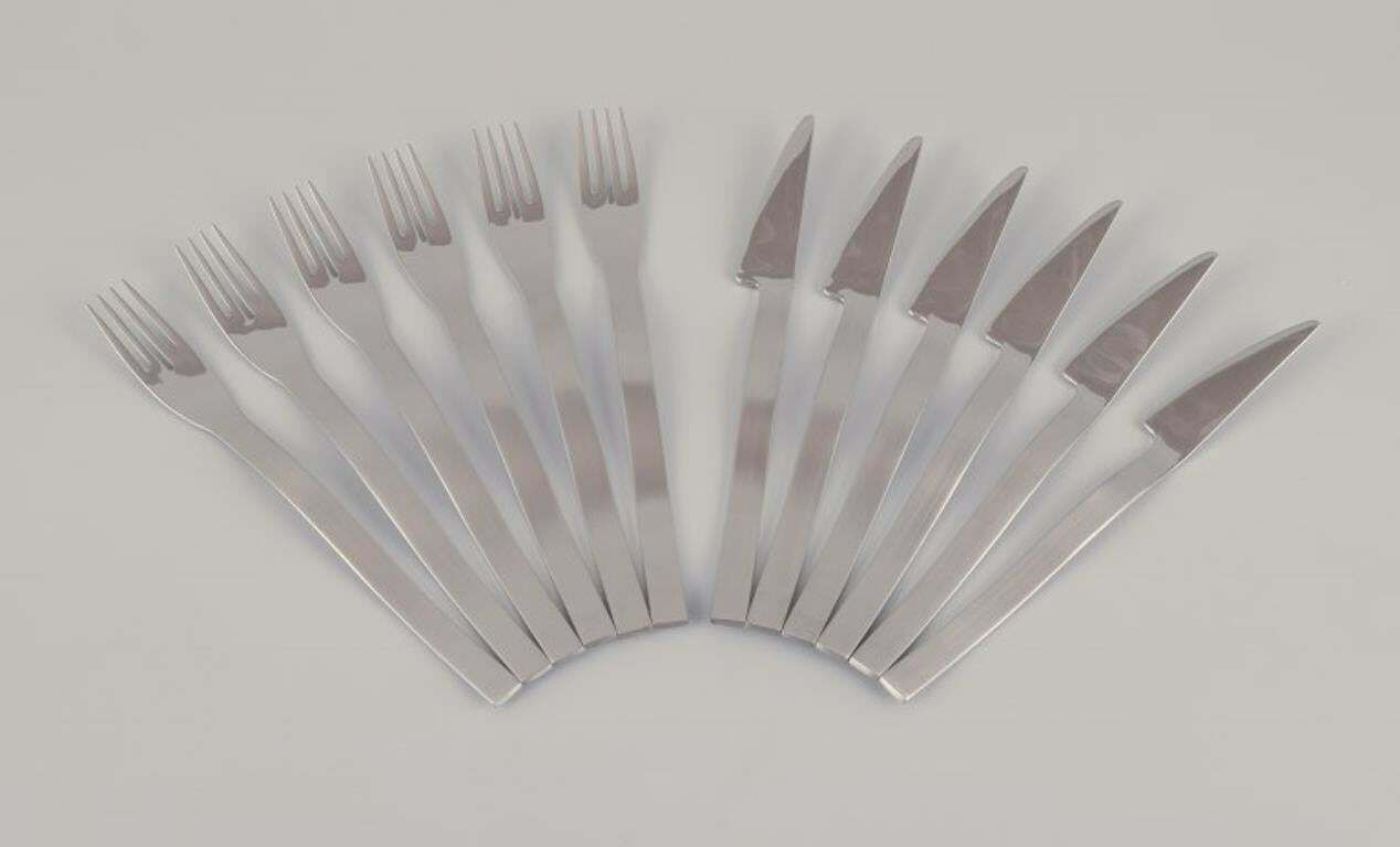 Gense, Sweden. Fish Cutlery For Six People. Stainless Steel. Late 20th C. photo furniture