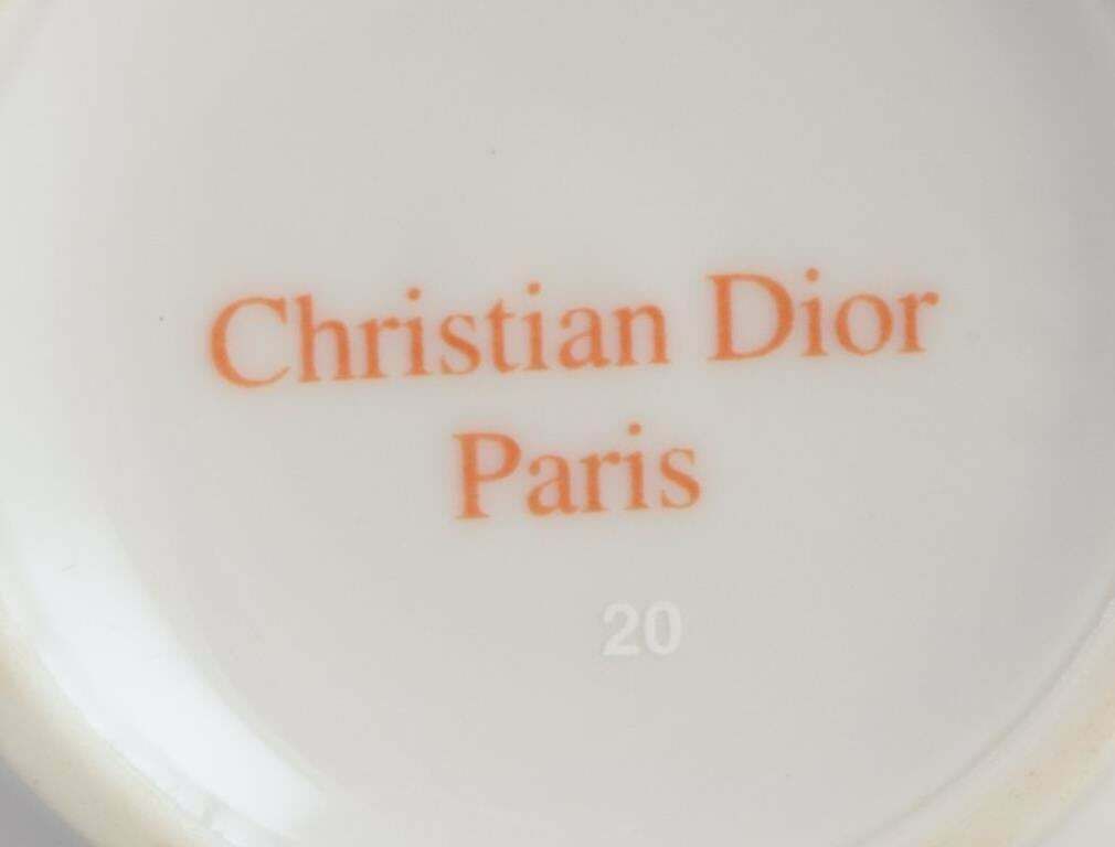photo furniture Christian Dior, Paris. Four Pairs Of Coffee Cups. Floral Motif. Late 20th C.