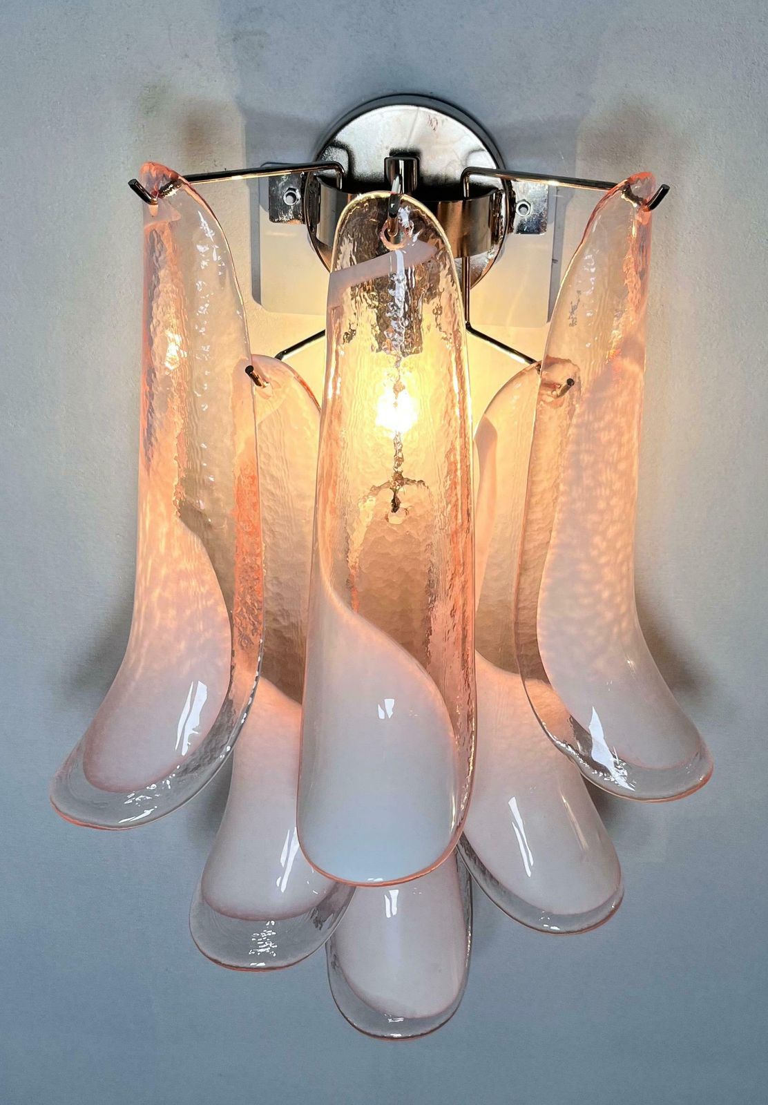 Set Of Four Italian Petal Murano Sconces photo 1199.0