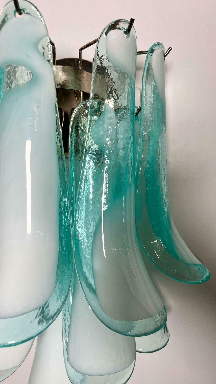 Pair Of Italian Petal Murano Sconces photo vintage