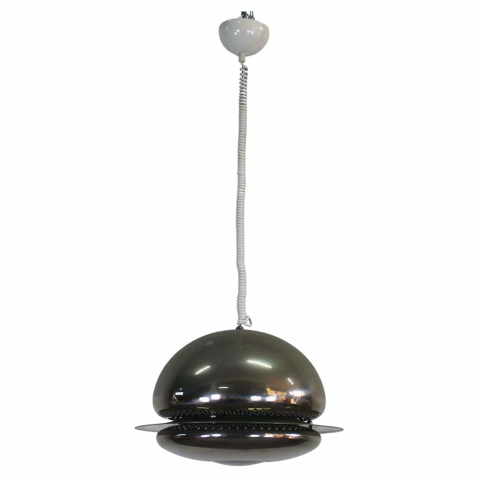 Tobia Scarpa Nictea Pendant Lamp In Nickel Plated Brass By Flos 1960s