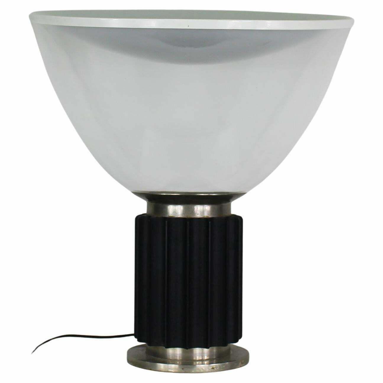 Achille & Pier Giacomo Castiglioni Taccia Black Table Lamp By Flos 1970s