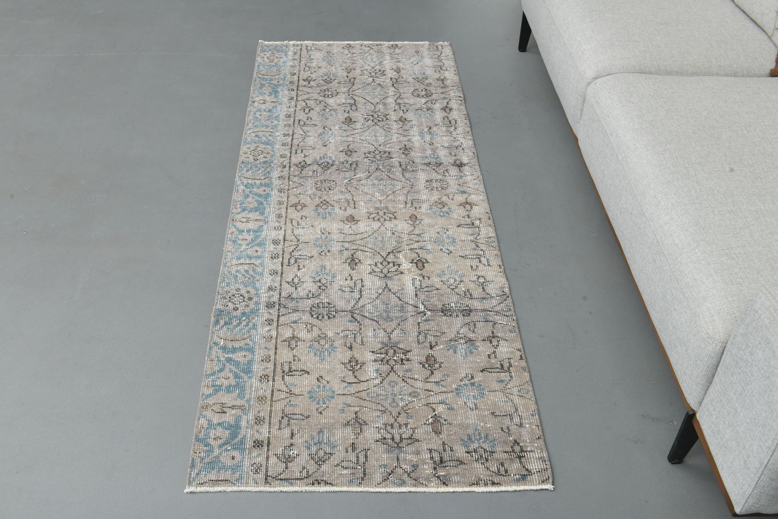 77x191 Cm Handmade Turkish Vintage Entryway Runner, Bath Mat, Wool Oushak Rug, Hallway Decor Rugs, Handwoven photo 259.0
