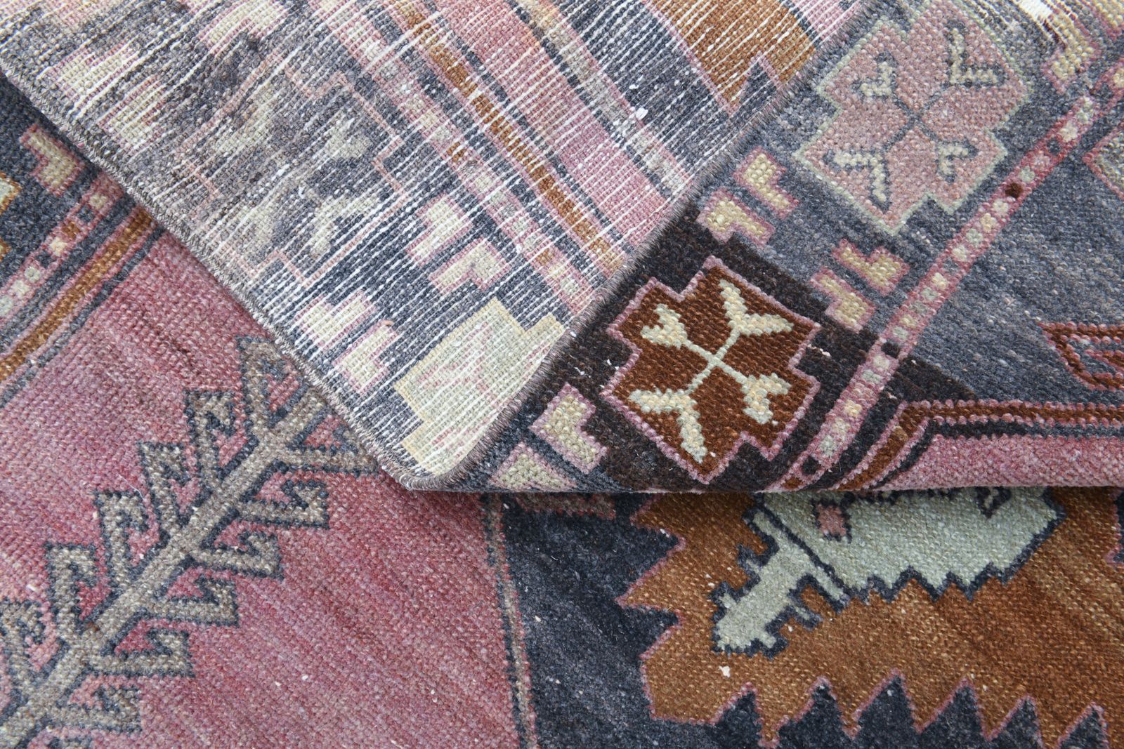 105x331 Cm Stair Chic Decor Turkish Vintage Runner, Wool Oushak Rug, Tribal Rugs, Handmade Carpet photo vinterior