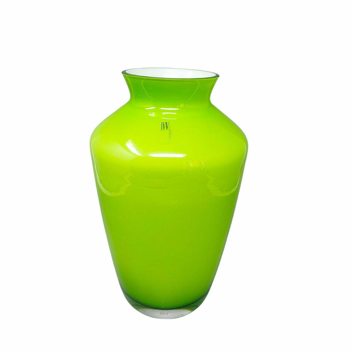 1970s Gorgeous Green Vase By Ind. Vetraria Valdarnese. Made In Italy