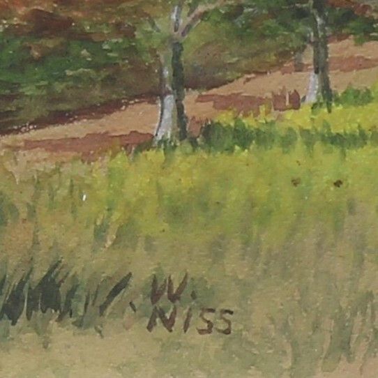 Watercolour By W. Niss. Subject Is A Coffee Plantation With Mount Kilimanjaro. photo for sale