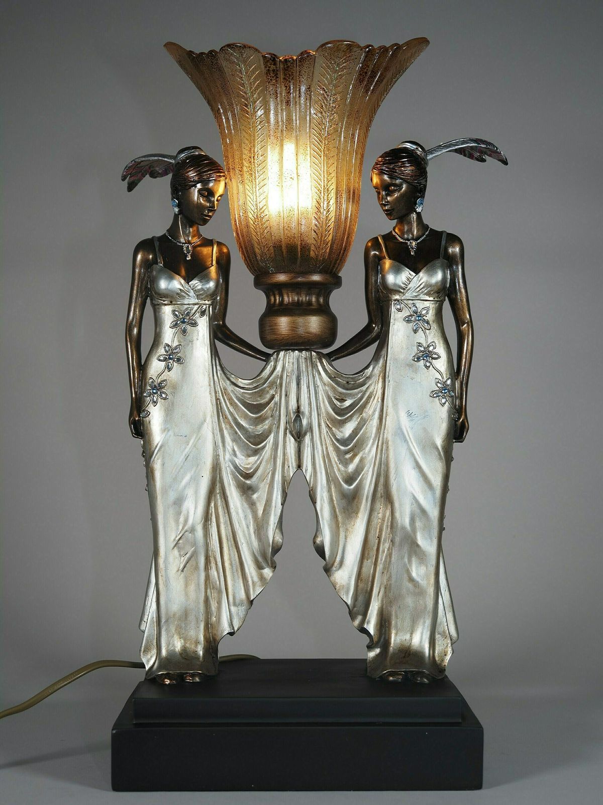 Art Deco Vintage Table Lamp Sculpture Lamp, Deco Home , Gift photo Lighting