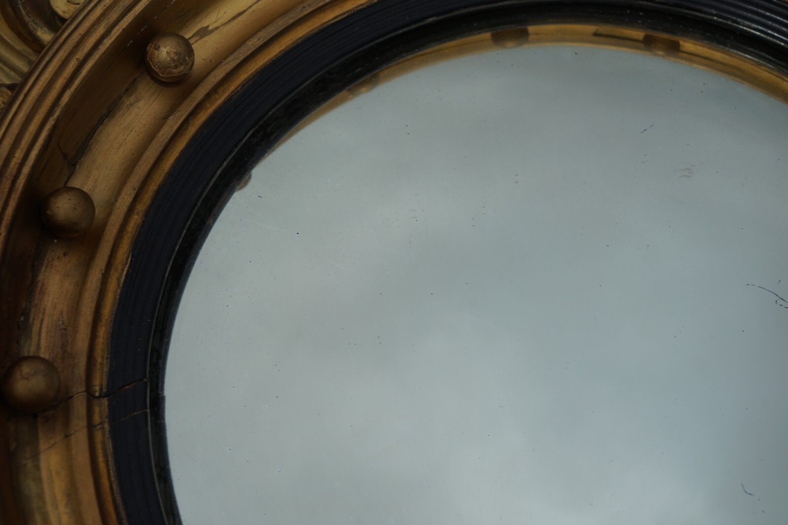 Home Decor Antique Regency Cir 1820 Alban Vokins Gold Giltwood Convex Bullseye Eagle Mirror photo