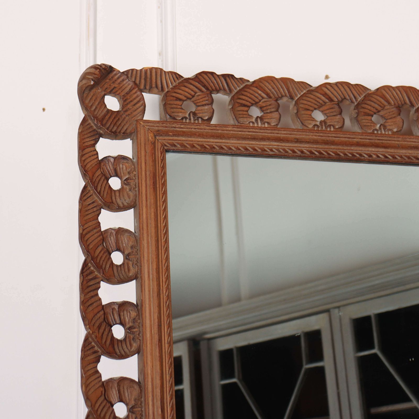 Spanish Carved Pine Mirror, 1920s photo furniture