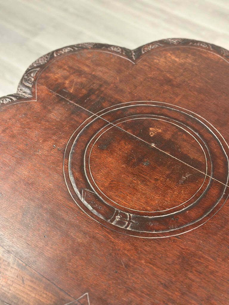 photo furniture Carved Oak Antique Occasional Table By Walter Carter Harrod’s