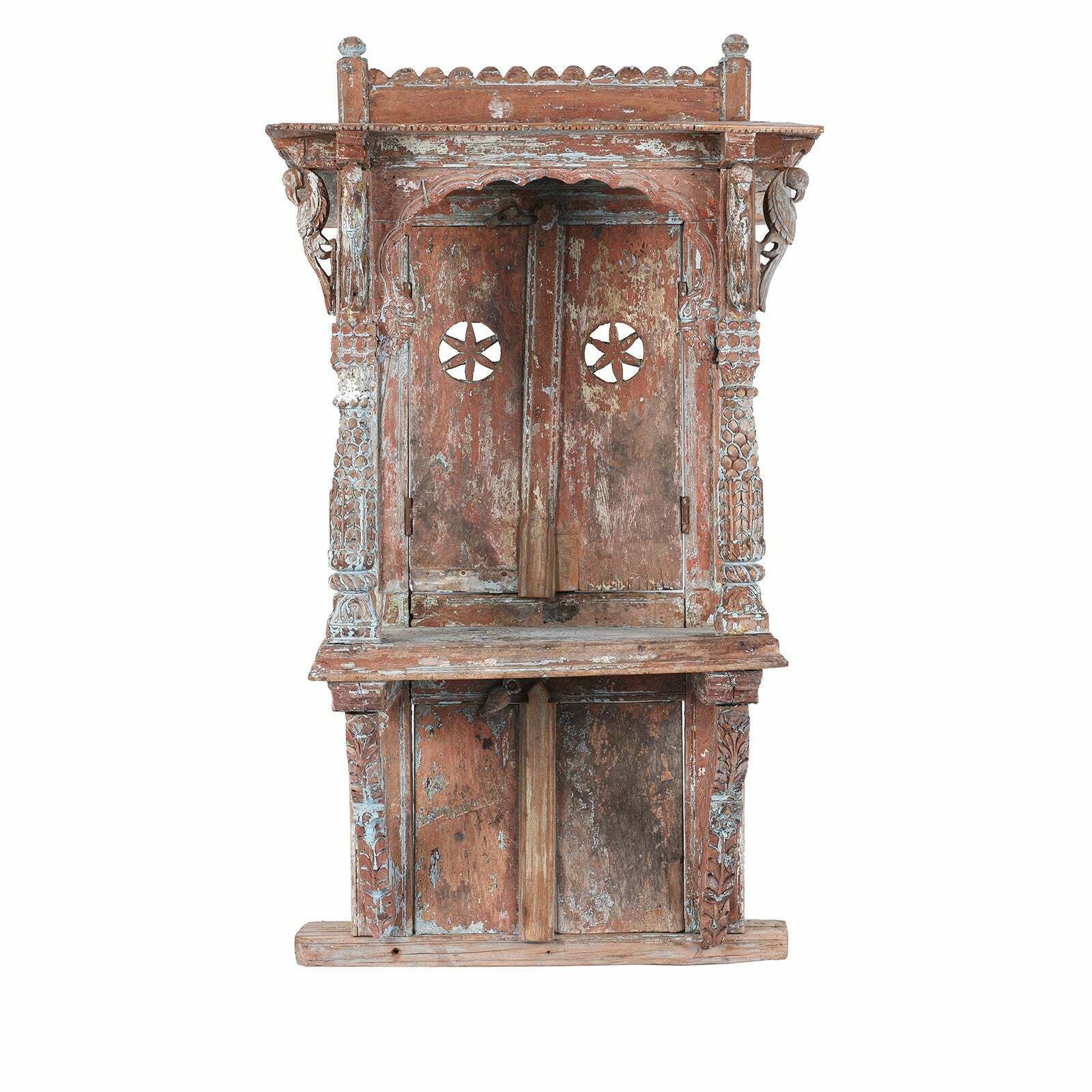 Antique Indian Painted House Shrine, 19th Century