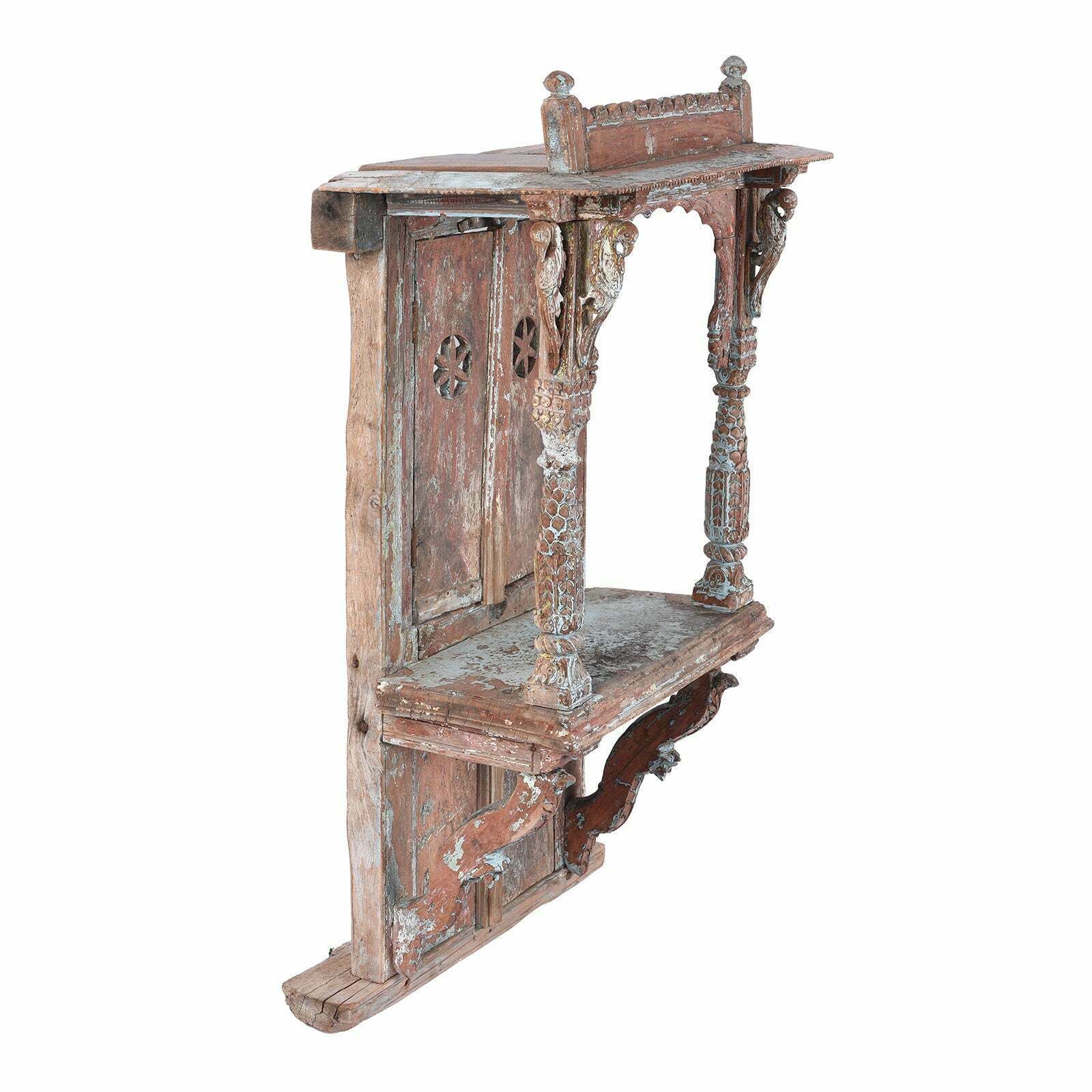 Antique Indian Painted House Shrine, 19th Century photo Furniture