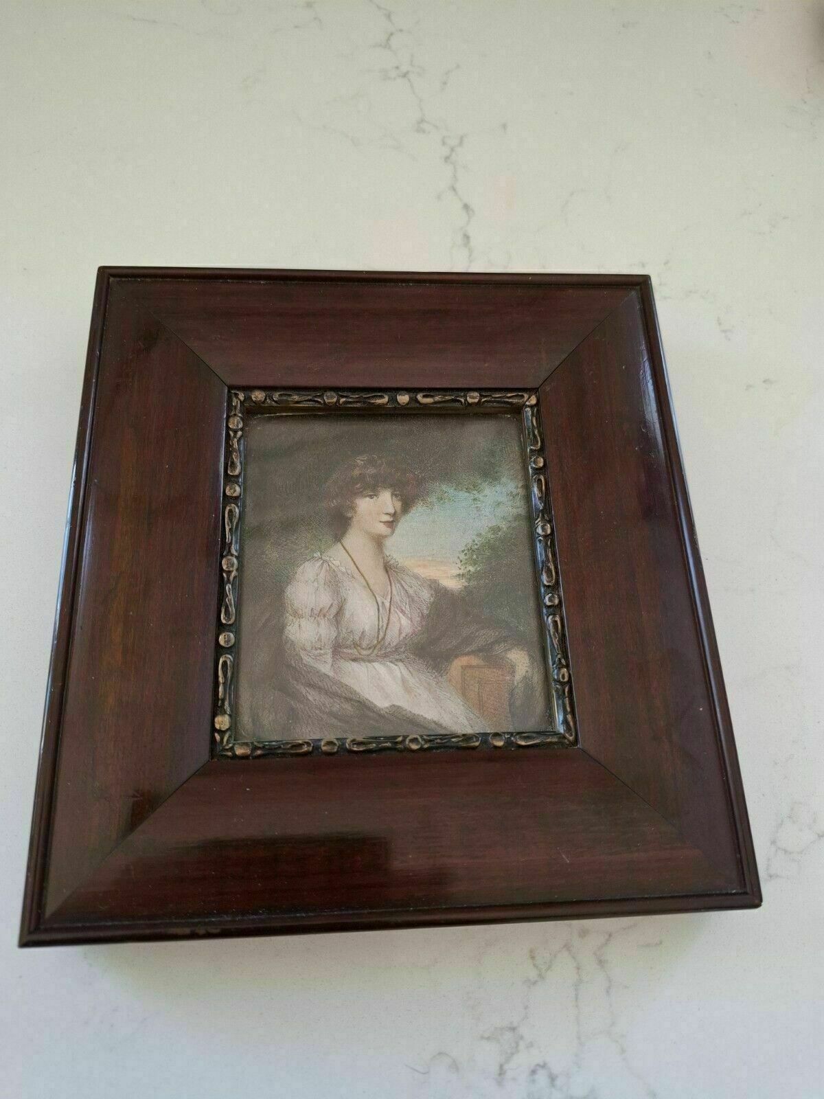 2 Framed Miniature Portrait Engravings After John Hoppner Catherine Howard & Lady Gertrude photo 285.0