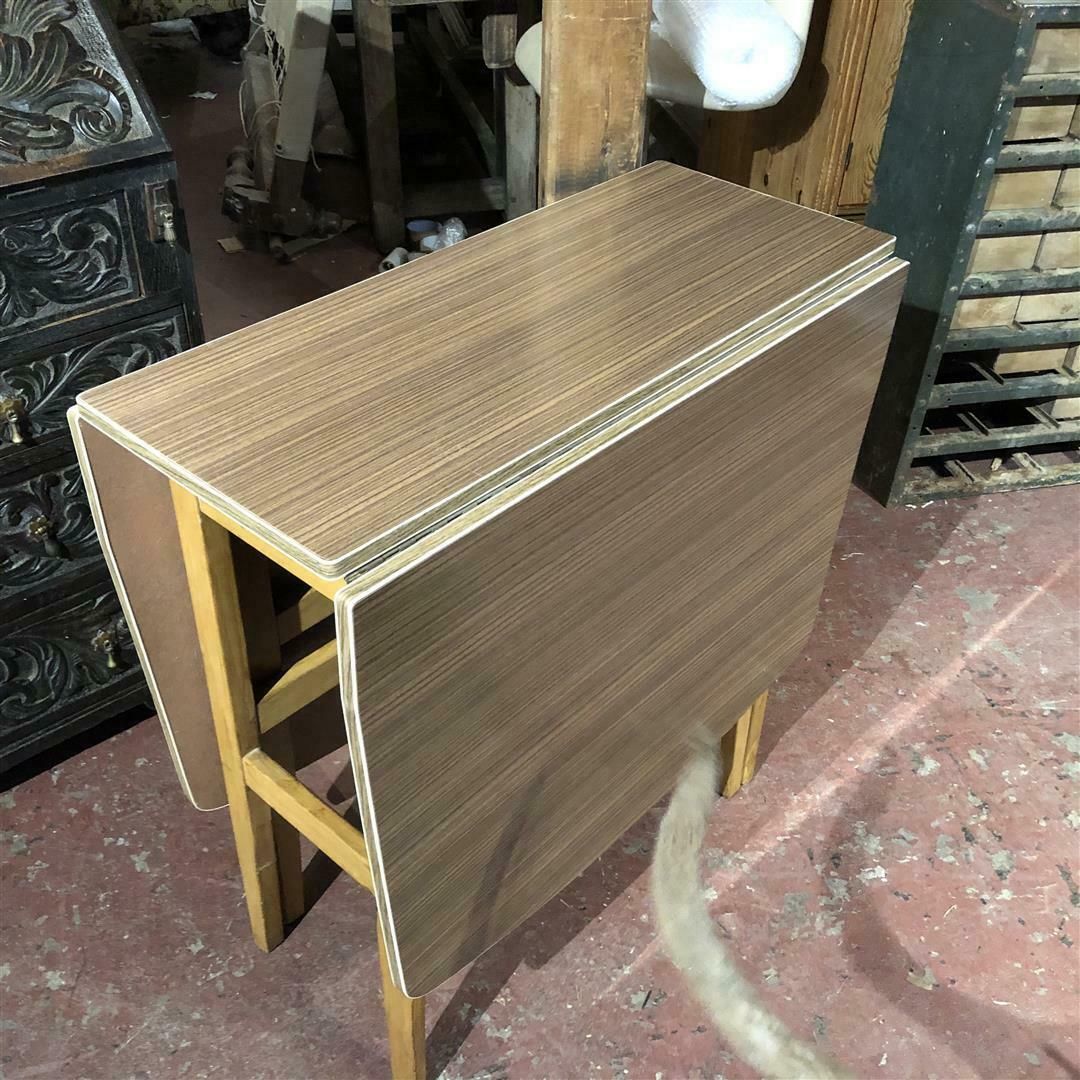 Mid Century Extending Kitchen Dining Table Beech Wood With Formica Top 1960s photo Furniture