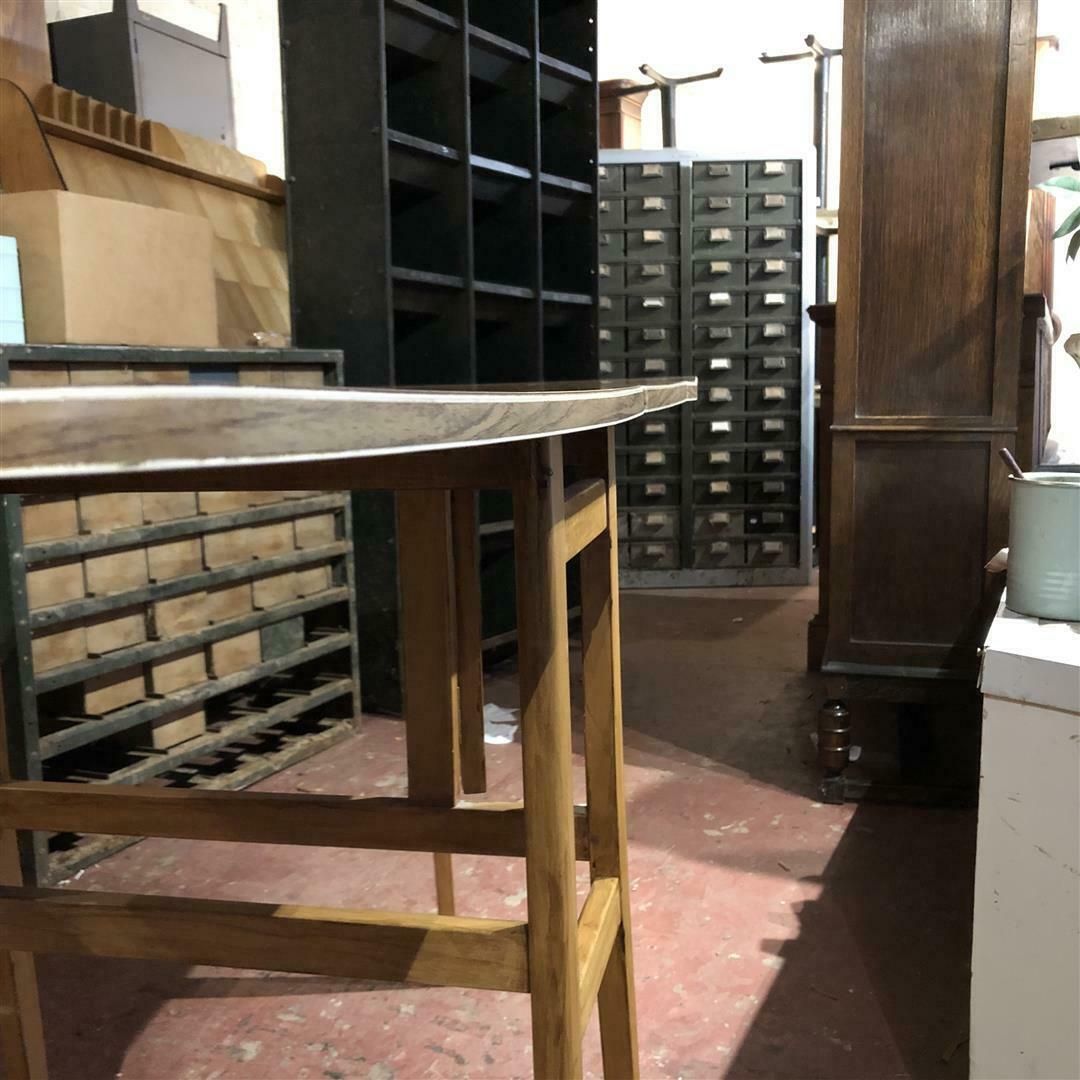 photo furniture Mid Century Extending Kitchen Dining Table Beech Wood With Formica Top 1960s