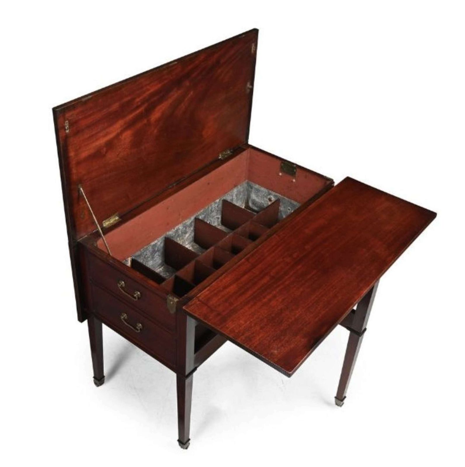 Rare George III Mahogany Metamorphic Cellarette Table photo buy