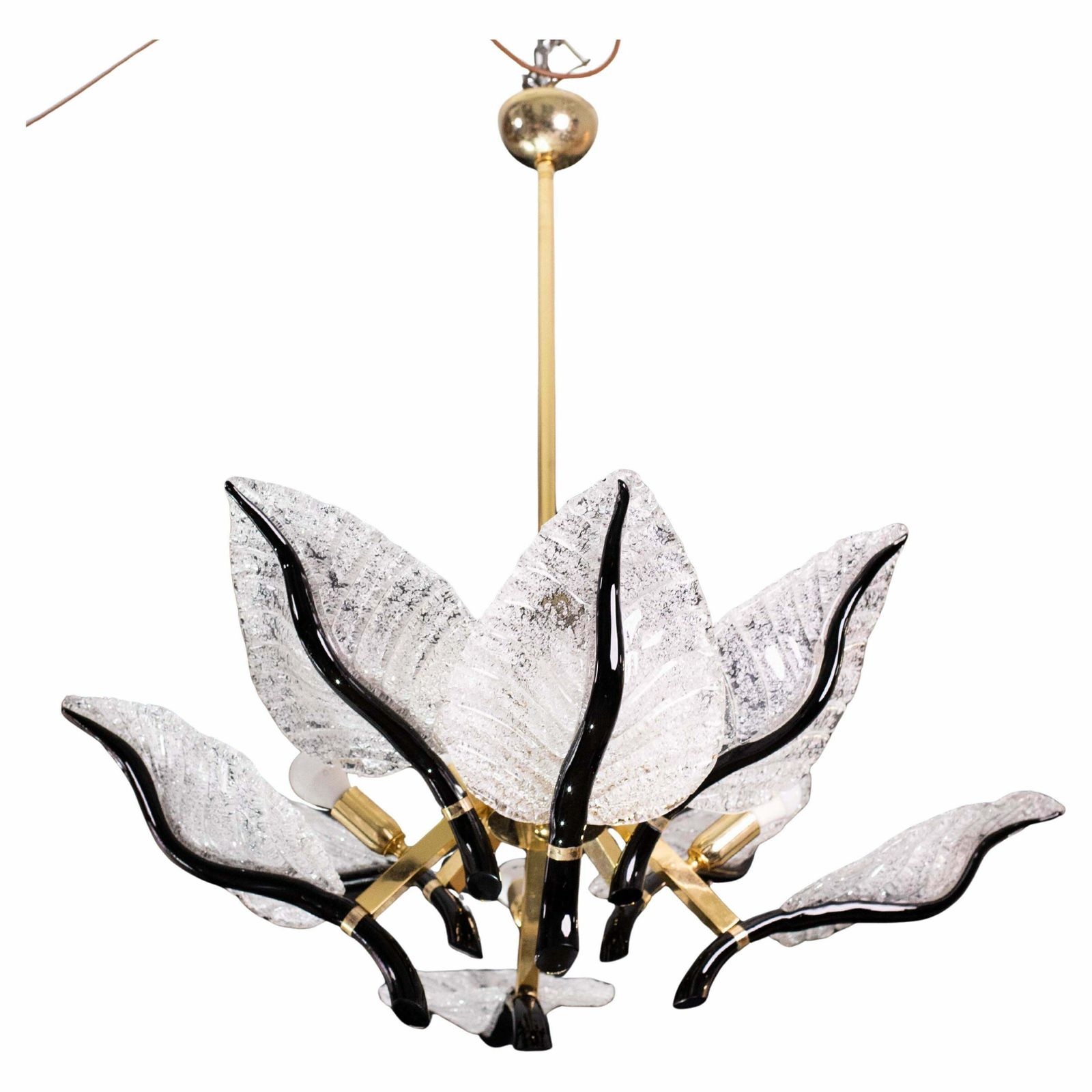 Large Size Elegant Chandelier Franco Luce For Seguso, Murano Glass, 1970s