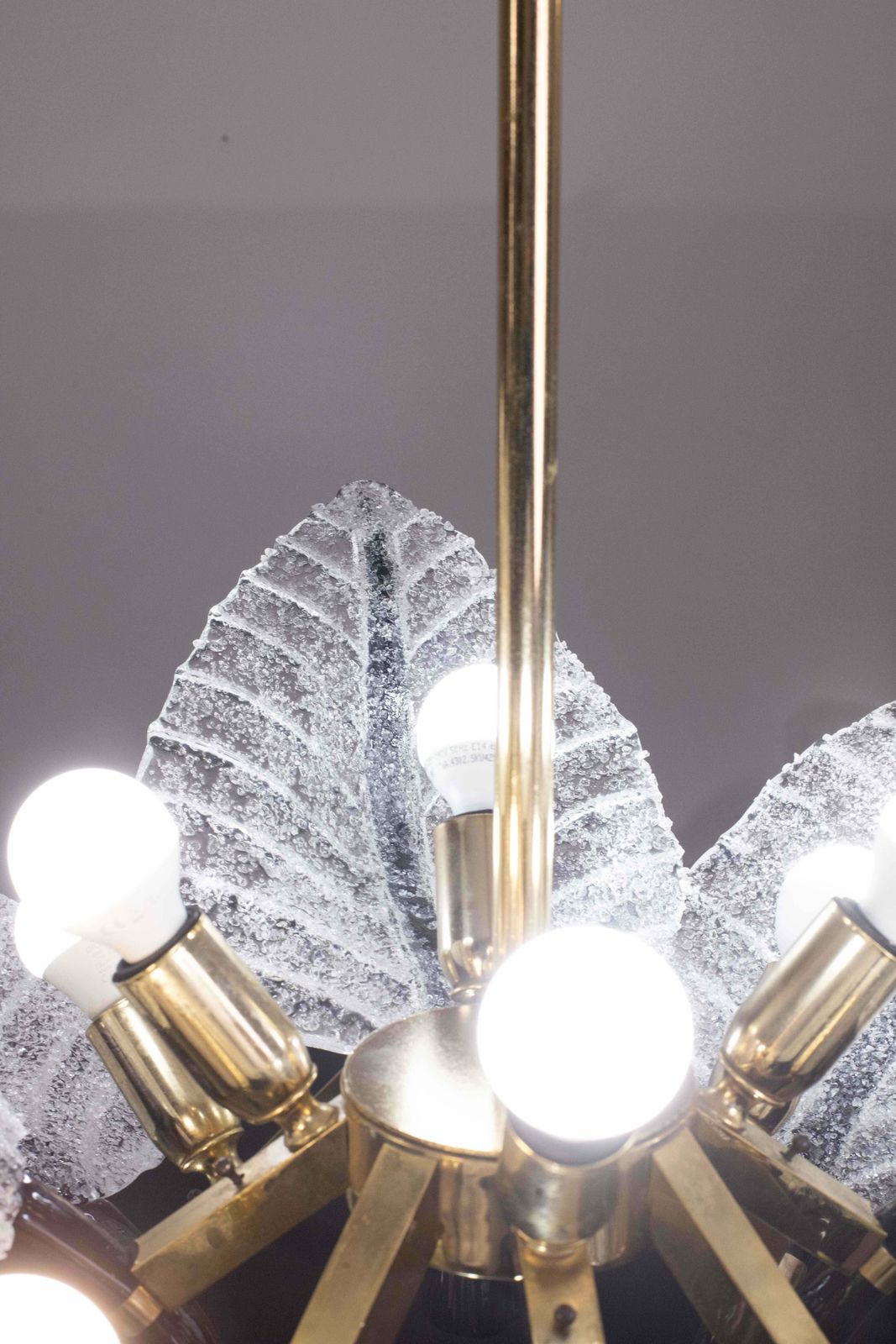 Lighting Large Size Elegant Chandelier Franco Luce For Seguso, Murano Glass, 1970s photo