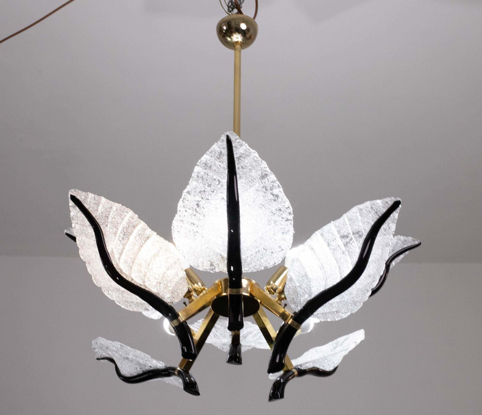 3398.0 Large Size Elegant Chandelier Franco Luce For Seguso, Murano Glass, 1970s photo