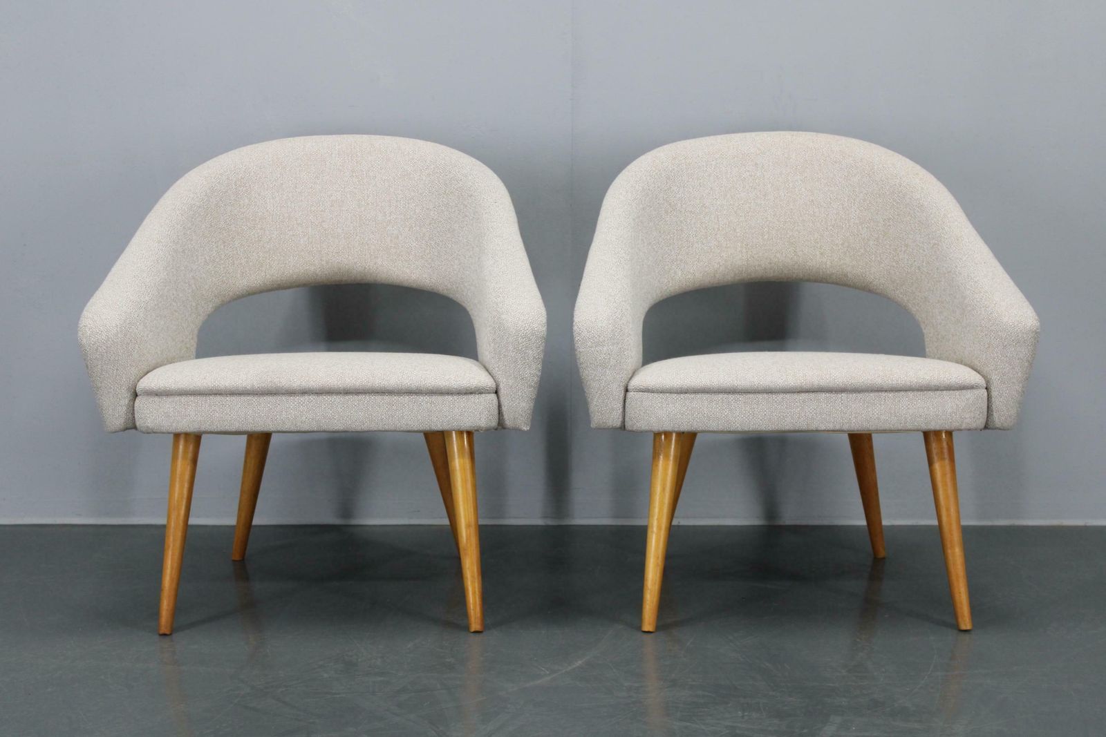 1960s Pair Of Restored Shell Chairs, Czechoslovakia photo furniture