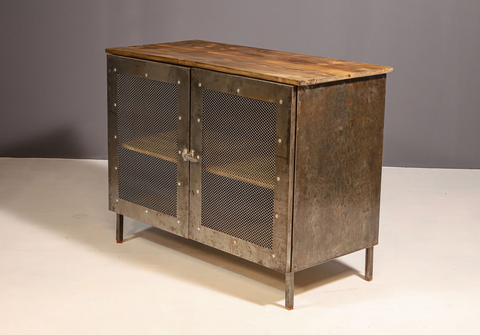 Industrial Iron Cabinet From The 1950s, Czechoslovakia photo furniture