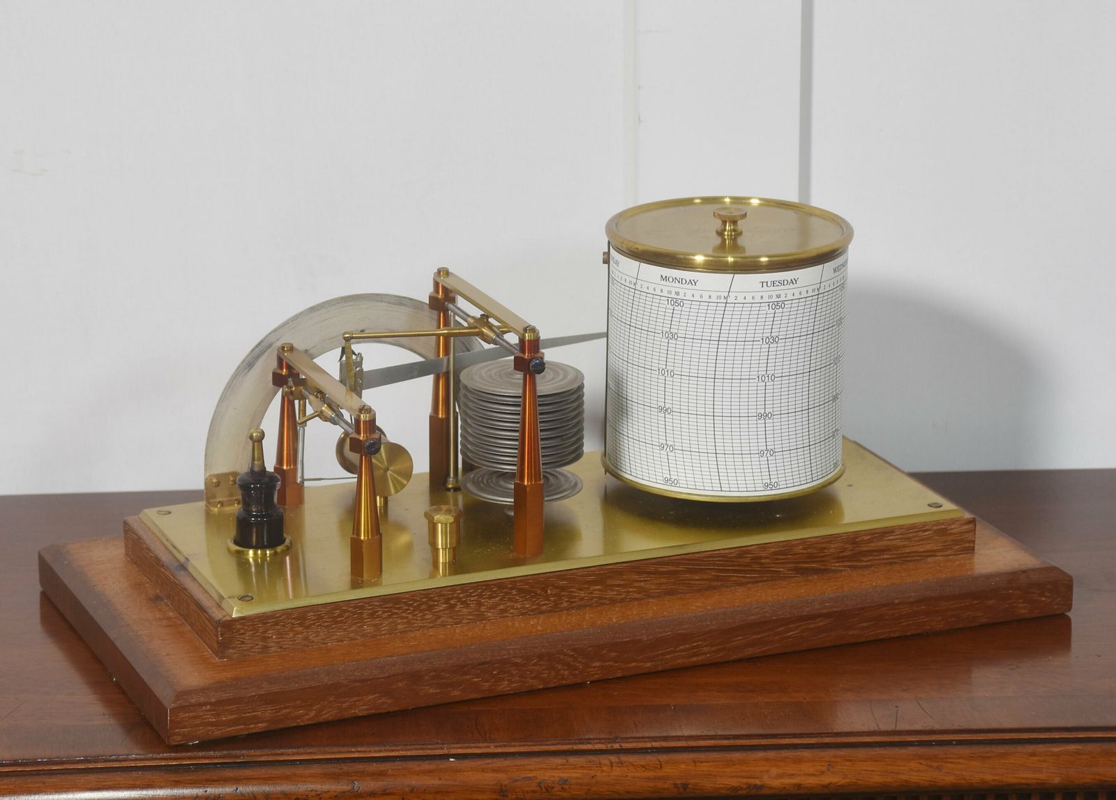 Mahogany Cased Barograph And Barometer By Negretti & Zambra photo for sale