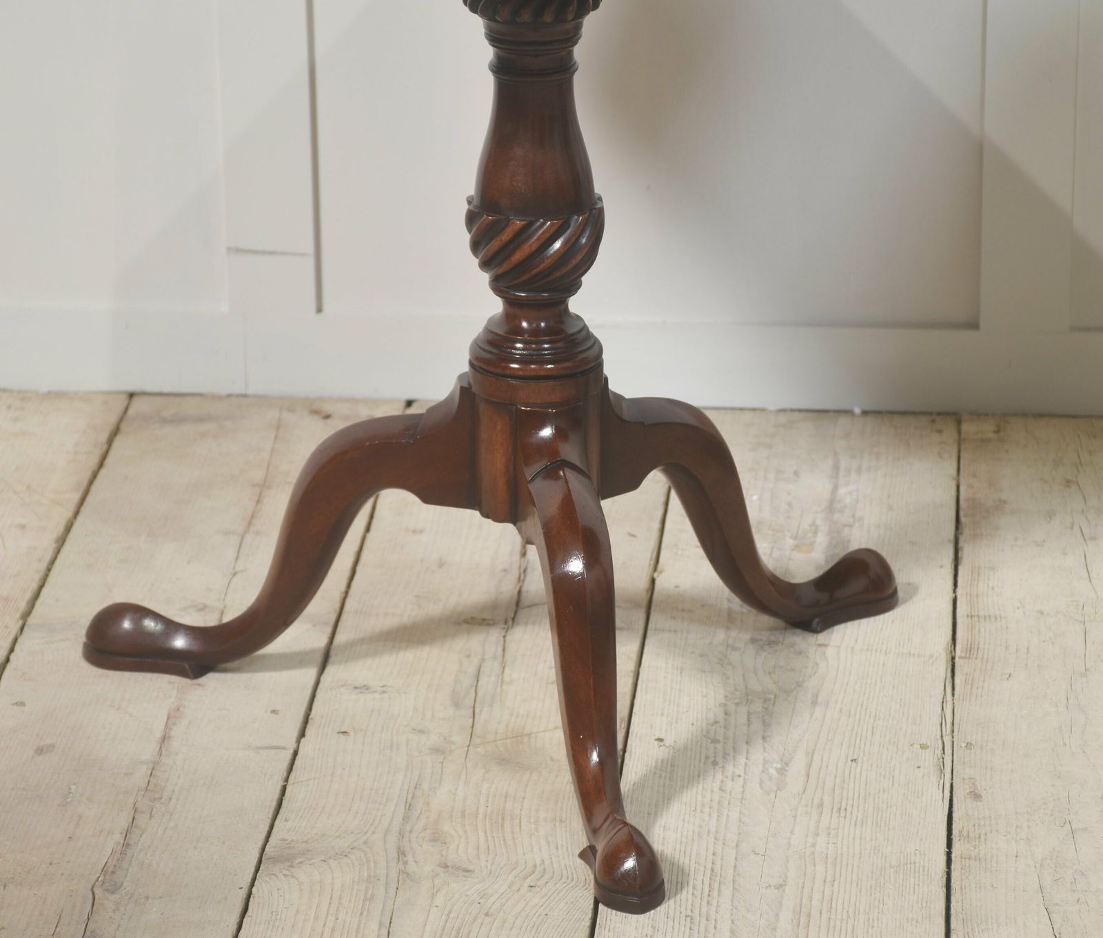 Pair Of Inlaid Mahogany Tripod Tables photo vintage