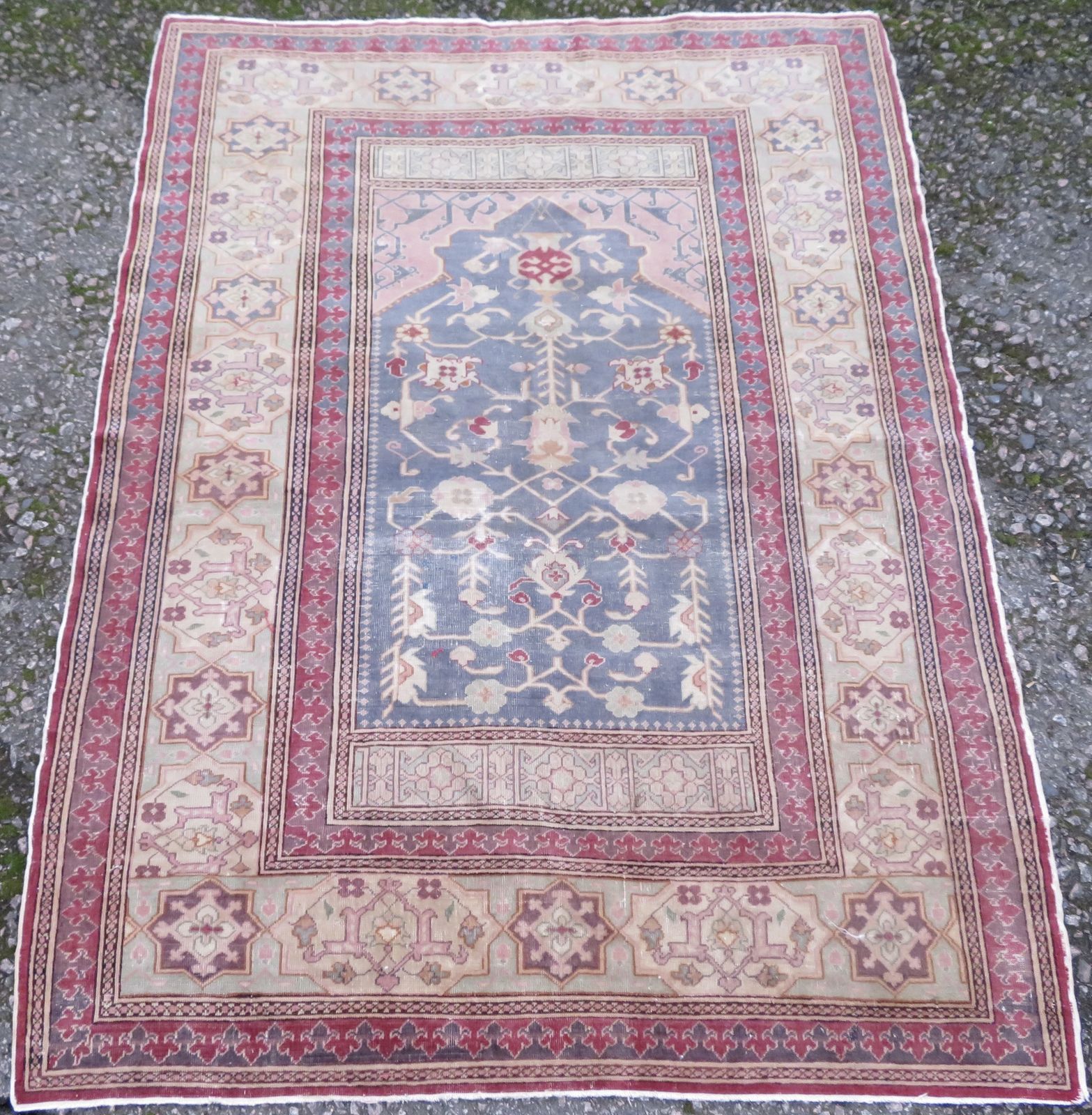 19th Century Turkish Transylvanian Prayer Rug. West Anatolia. 170cm X 125cm.