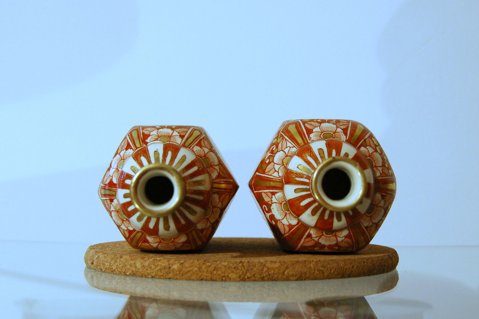 photo furniture Pair Of Kutani Porcelain Vases / Meiji Period / Japan Ca. 1880