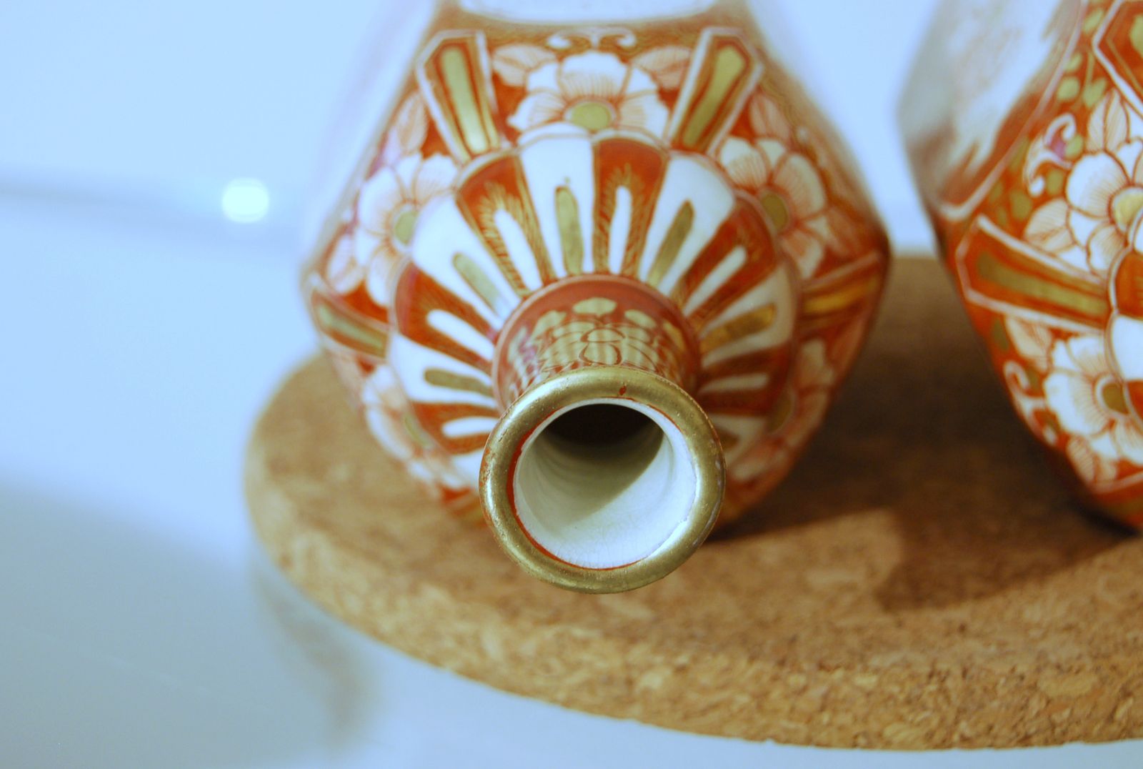 photo for sale Pair Of Kutani Porcelain Vases / Meiji Period / Japan Ca. 1880