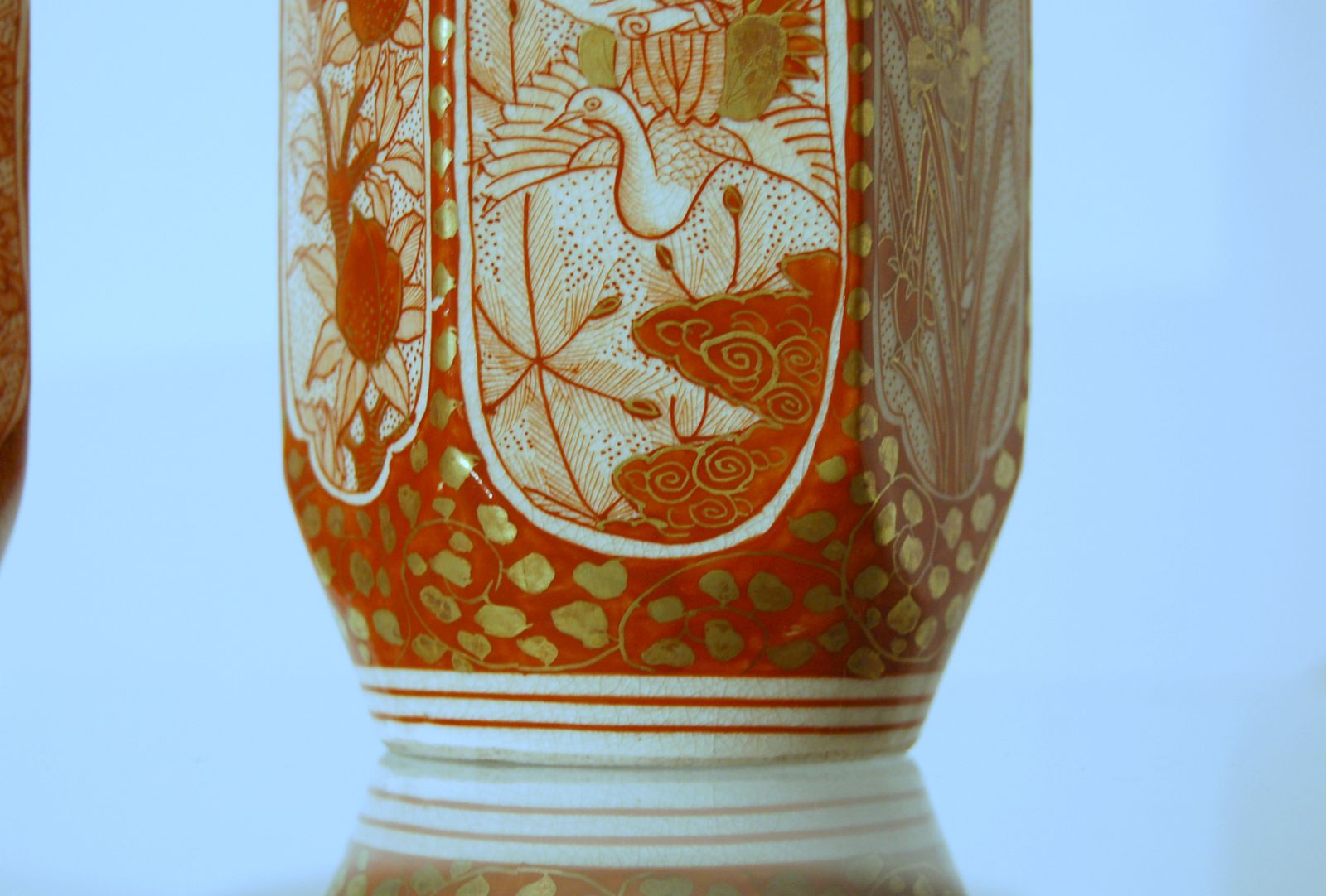 Pair Of Kutani Porcelain Vases / Meiji Period / Japan Ca. 1880 photo 650.0