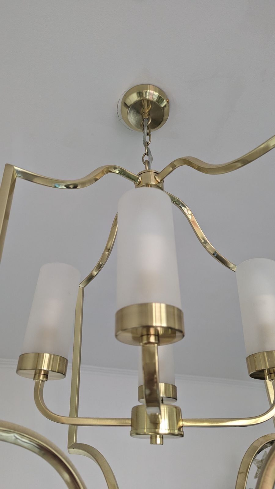 Gold/Brass Chandelier (£179 Retail Price) photo furniture