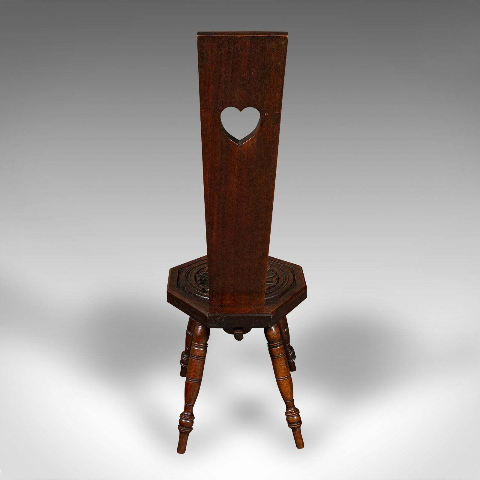 Antique Spinning Chair, English, Carved, Work Stool, Seat, Victorian, Circa 1880 photo Furniture
