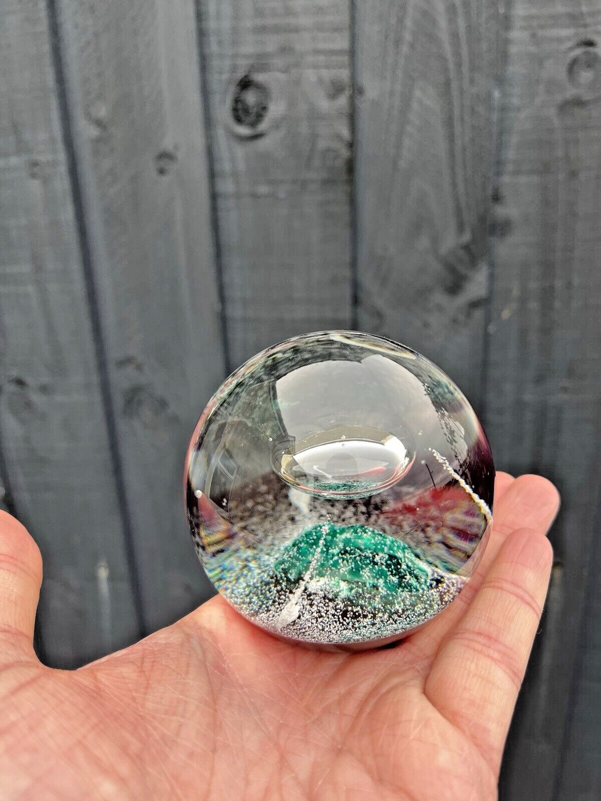 C1986 Caithness Glass Limited Edition 750 Star Ship C. Terris Paperweight Ct 445 photo vinterior