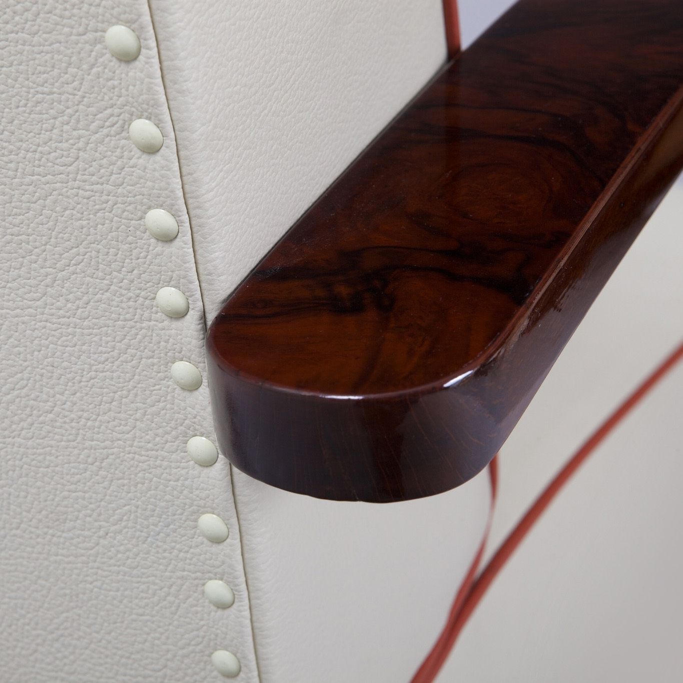 Restored Art Deco Armchair, Walnut, New Upholstery, Czech, 1930s photo furniture