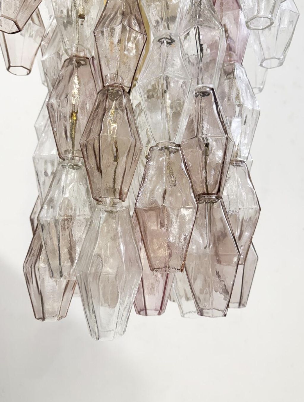 Mid Century Murano Glass Chandelier “Polyhedr” By Carlo Scarpa For Venini, Italy photo furniture