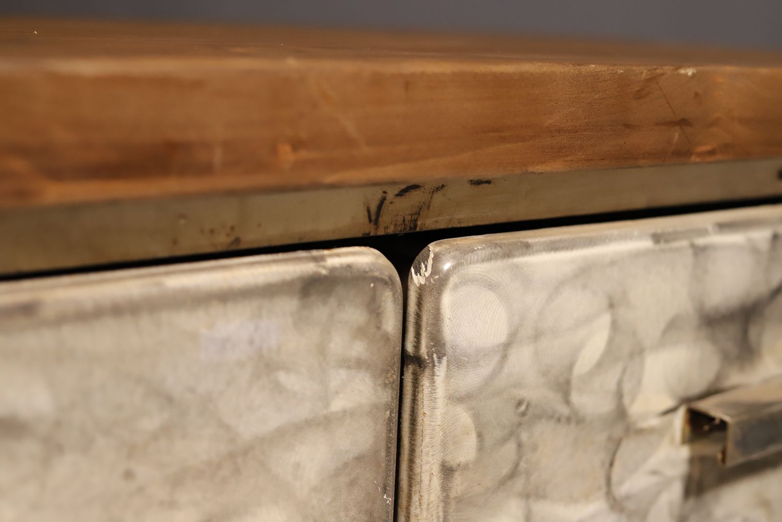 Industriële Ijzeren Keukentafel, Ca. Jaren 1950, Tsjecho Slowakije photo vinterior